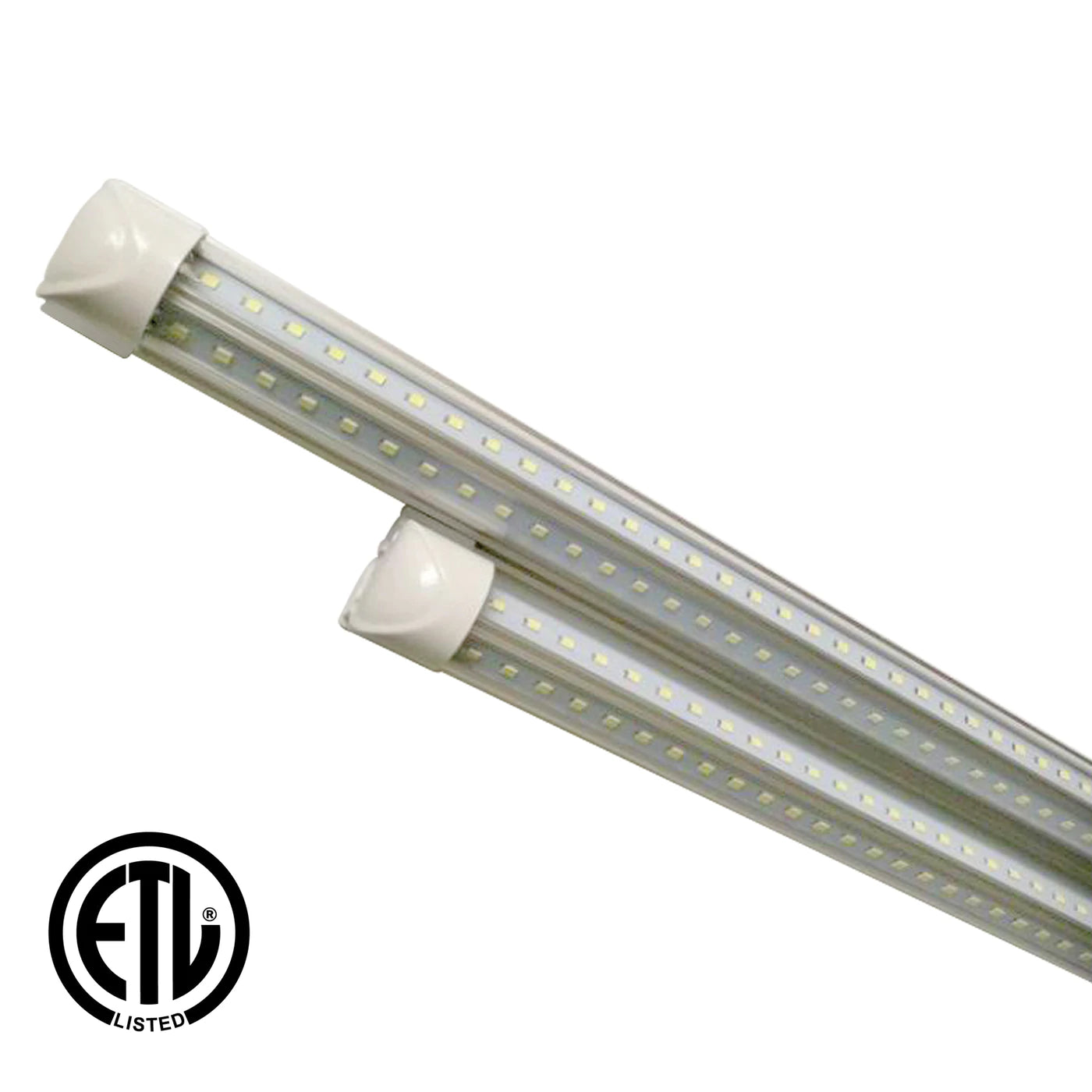 60W 8ft V-Shaped T8 Integrated LED Tube - Clear