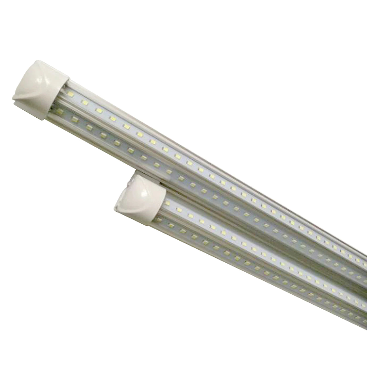 60W 8ft V-Shaped T8 Integrated LED Tube - Clear